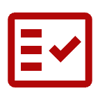 red checklist icon