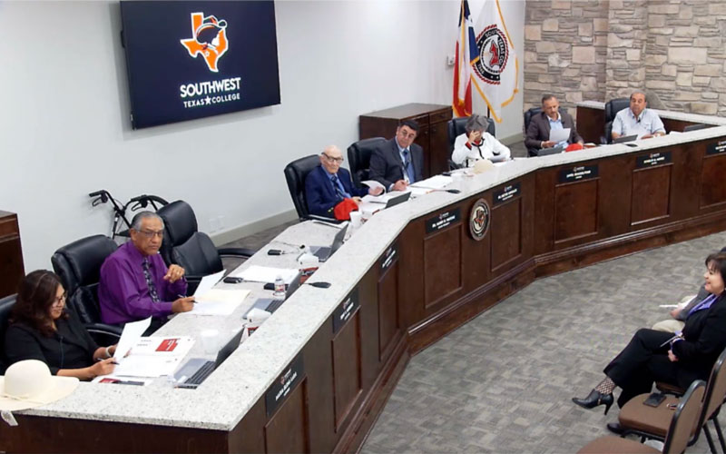 Photo of SWTX Board of Trustees members at the February 2026 monthly board meeting.