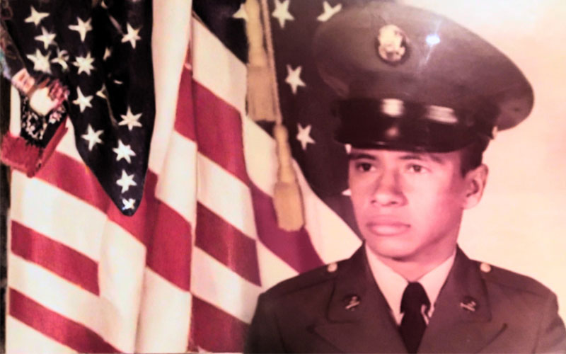 Photograph of Ralph "Freddie" Gonzales, AAS, RTR, RTCT, CNMT, RSO in his United States Army uniform.